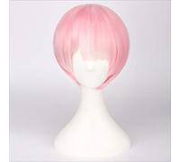 Ri: La vita in un mondo diverso da zero Ram Rem Parrucca cosplay per le donne Parrucca corta diritta rosa blu rosa Anime Ram
