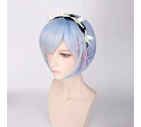 Ri: La vita in un mondo diverso da zero Ram Rem Parrucca cosplay per le donne Parrucca corta diritta rosa blu rosa Anime Parrucca e copricapo