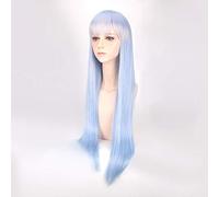 Ri: La vita in un mondo diverso da Zero Rem Parrucca Cosplay lunga rettilineo azzurra 80 cm 31,5" Parrucca solo capelli sintetici per festa in costume anime
