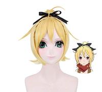 Ri: La vita in un mondo diverso dalla parrucca in feltro zero Cosplay Costume da donna Capelli corti Parrucche da festa gialle (senza copricapo)