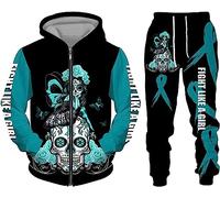 RIAAJ Tuta sportiva da donna con stampa 3D, A6, S