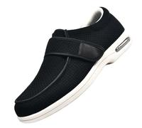 Riabilitazione Traspirante Regolabili,Larghe per Piedi Gonfi Scarpe da Passeggio Regolabili La Neuropatia Dolorosa dei degli Anziani.Black,38