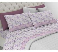 Riad Arredo Set Completo Letto 100% Cotone Morbido - Set Lenzuola con federe Mano Delicata Made in Italy (Lara Rosa, Matrimoniale Maxi)