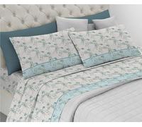 Riad Arredo Set Completo Letto 100% Cotone Morbido - Set Lenzuola con federe Mano Delicata Made in Italy (Lara Muschio, Matrimoniale Maxi)