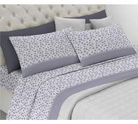 Riad Arredo Set Completo Letto 100% Cotone Morbido - Set Lenzuola con federe Mano Delicata Made in Italy (Miry Grigio, Matrimoniale Maxi)