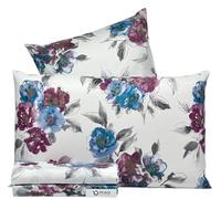 Riad Arredo Set Completo Letto Matrimoniale in 100% Cotone Morbidissimo - Completo Lenzuola in Cotone Delicato (Venezia Blue Fucsia)