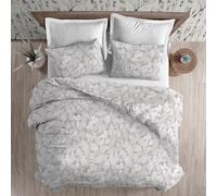 Riad Arredo Set Copripiumino in Pregiata Flanella 100% Cotone Morbido Trattamento Antipalline - Parure Sacco Piumino con Federe Made in Italy (Manaus Beige, Piazza e Mezzo 200x245 + 1 federa 52x82)