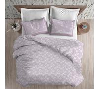 Riad Arredo Set Copripiumino in Pregiata Flanella 100% Cotone Morbido Trattamento Antipalline - Parure Sacco Piumino con Federe Made in Italy (Nizza Rosa, Matrimoniale 250x245 + 2 federe 52x82)