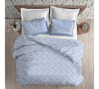 Riad Arredo Set Copripiumino in Pregiata Flanella 100% Cotone Morbido Trattamento Antipalline - Parure Sacco Piumino con Federe Made in Italy (Nizza Azzurro, Matrimoniale 250x245 + 2 federe 52x82)