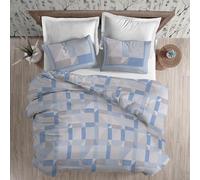 Riad Arredo Set Copripiumino in Pregiata Flanella 100% Cotone Morbido Trattamento Antipalline - Parure Sacco Piumino con Federe Made in Italy (Oslo Azzurro, Piazza e Mezzo 200x245 + 1 federa 52x82)