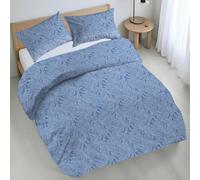 Riad Arredo Set Copripiumino Morbido 100% Puro Cotone Italiano - Parure Sacco Piumino con Federe Made in Italy (Bali Azzurro, Piazza e Mezzo 200x240 + 1 federa 52x82)