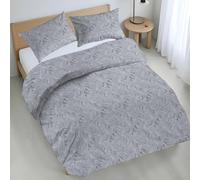 Riad Arredo Set Copripiumino Morbido 100% Puro Cotone Italiano - Parure Sacco Piumino con Federe Made in Italy (Bali Grigio, Piazza e Mezzo 200x240 + 1 federa 52x82)