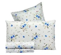 Riad Arredo Set Lenzuola Letto Matrimoniale 100% Cotone PERCALLE - Completo Letto Morbido in Prezioso Percalle (Venezia Bluette)