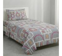 Riad Arredo Set Lenzuola Singolo 100% Cotone Italiano Morbido - Completo Letto Lenzuolo Sotto con Angoli 90x200+27 cm, Lenzuolo Sopra 150x300 cm, 1 Federa 52x82 cm - Made in Italy - Campana