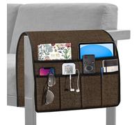 Riaisttd Armrest Organizer, Non Slip Sofa Storage Pockets, Multi Slot Couch Holder with Cup And Device Space, Polyester Fabric Armchair with Reinforced Stitching, Living Room Accessory, Remote Gadget