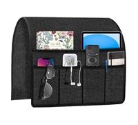 Riaisttd Armrest Organizer, Non Slip Sofa Storage Pockets, Multi Slot Couch Holder with Cup And Device Space, Polyester Fabric Armchair with Reinforced Stitching, Living Room Accessory, Remote Gadget