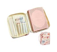 Riaisttd Bible Case Women, Floral Bible Study Bag, Aesthetic Protective Zipper Pouch, 7.99x9.84x3.03 Inches, Lightweight Portable Design, for Kids, Girls, Womens, Church, School, Travel Use