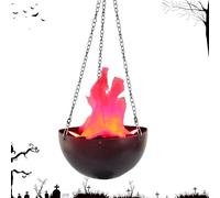 Riaisttd Braciere artificiale, decorazione per feste tremolante, lampada notturna a LED per Halloween, per interni ed esterni, giardino, cortile, bar, palcoscenico, camera da , campeggio
