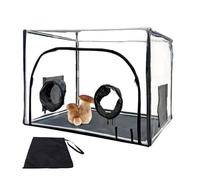 Riaisttd Camera da frutta per funghi, alta visibilità con aperture per i guanti, Air Box silenziosa e tenda per coltivazione di funghi, per principianti, allevatori amatoriali, studenti