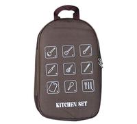 Riaisttd Camp Kitchen Organizer, Camping Utensils Set Bag, Waterproof Outdoor Tableware,14.96x9.06x1.18Inches Perfect for Men, Women and Adults on Camping Trips, Outdoor Adventures