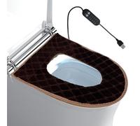Riaisttd Coprisedile per WC USB, regolabile a 5 livelli, scalda sedile WC con timer, design a spina per clima freddo, cura degli anziani, bagno, appartamento, camera d'albergo, vacanze