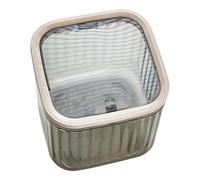 Riaisttd Desk Garbage Can, Small Trash Bin, 6,02 x 6,02 x 5,51 pollici, Lidded Container, Trasparente Space-Saving Organizer, Cosmetics Storage, Vanity Waste Basket, for Multifunctional