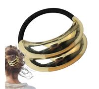 Riaisttd Elastici per capelli per ragazze, elastici per capelli senza,Elastico per in metallo Doppio Coda di cavallo Elastico per Fascia per coda di cavallo - Polsini per a