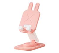 Riaisttd Foldable Rabbit Phone Stand, 360° Rotating Cute Cradle Dock, Adjustable Cell Phone Holder, 11x7x2.9cm Desk, Bedside, Travel, Home Use for Women and Men Entertainment Sets