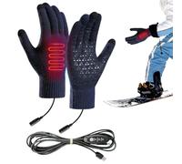 Riaisttd Guanti riscaldati, guanti elettrici a mano, touchscreen Mittens, USB Powered Heating Elements, Soft Fleece Interior, ideale per l'inverno, snowboard, Hiking, Outdoor Commuting