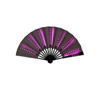 Riaisttd Hand Fan, Light Up Cosplay Prop, Stage Performance Accessory, Illuminated Design, Portable Build, Ideal 25.2 inch for Weddings, Nightclub, Hot Weather Cooling