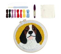 Riaisttd Kit per beginners, Dog Pattern Embroidery Set, Creative Needlework Sewing Kit, Arts and Crafts for Adults, Perfect for Home Decor, Holiday Decorations, Gift