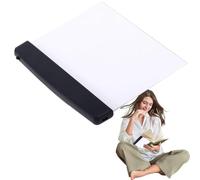 Riaisttd Led Book Page Lamp, Led Panel Board Light 17 x 14,5 x 2,5 cm, Eye Protection Reading Light for Bedroom, Bed, Dorm, White, Black, Nighttime Reading Solution