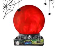 Riaisttd Light Up Crystal Ball, Halloween Decoration Lamp, Multicolor Led Globe, Adjustable Brightness Feature, 6,3 x 7,09 Inch, Spooky Accent Piece, for Bedroom, Tabletop, Cafe, Living Room