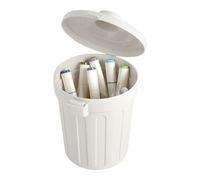 Riaisttd Mini Trash Can, Small Garbage Bin Basket, Compact Desktop Waste Container with Push Lid, Cute Trash Organizer with Odor Control, for Kitchen Bedroom Office Dorm Room Car Bathroom