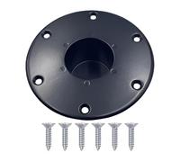 Riaisttd Pedestal Table Base, Trailer Table Replacement Mount with Mounting Screws, Support for Home, Business and Tech Enthusiasts, No Hassle Replacement, Black