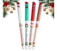 Riaisttd Penna A Gel Cancellabile | 4 Pezzi Forniture Natalizie per Appunti - Penne Per Disegno Festive | Per Studenti Insegnanti Planificatori Ufficio Professionisti Impegnati Scrittori Aula Schizzi