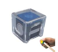 Riaisttd Pool Cue Chalk Box, Acrylic Storage Case, Sturdy Holder Design 1,26 x 1,14, Clear Display Container, Compact Size, Billiards Accessory for Daily Practice, Easy to Take