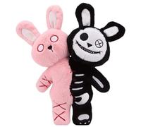Riaisttd Rabbit Plush, Two Headed Horror Doll, Creepy Novelty Toy, 11.02 Inches with Soft Fabric, Unique Design for Bedroom Display, Car Decor, Easter, Halloween, Christmas, or Birthday Gift
