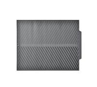 Riaisttd Silicone Drying Mat, Kitchen Sink Mat, Quick Dry Pad, Non Slip, Thickened Design, Large Gray, Foldable Use, Bar Service Tool, Dish Cups, Counter Protection, 15,94 pollici