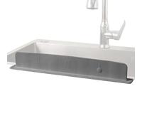 Riaisttd Sink Splash Guard Silicone, Bathroom Edge Protector, Suction Cup Countertop Barrier with Flexible Design, Water Control Accessory for Hygiene Maintenance Bathtub Basin Apartment Home