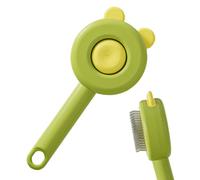 Riaisttd Spazzola Slicker per Gatti,Ergonomica con Pulsante di Sgancio - Pettine Antigraffio per Gattini - per Toelettatura Bagno e Caduta Pelo per Cani e Gatti a Pelo Lungo e Corto per Animali