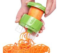 Riaisttd Spiralizzatore vegetale, spiccatore di spaghetti spiralizer zucchine - Slicer di verdure Possie-ordinable regolabile - Gadget da cucina verdi, taglierina manuale in acciaio inox