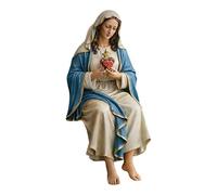 Riaisttd Statua della Madonna,Statuetta Religiosa Decorativa - Soprammobile della Beata Vergine Maria | Per Ingresso Di Casa Mensola Del Scrivania Comodino Studio Soggiorno Camera Da Ufficio