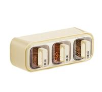 Riaisttd Wall-Mounted Seasoning Containers, Kitchen Storage Bottles Spoons, No-Punch Installation, Size About 11 x 30,5 x 10,5 cm, Ideal for Home Cooking and Condiment Storage Material Pet/pp