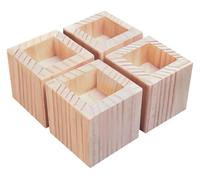 Rialzi for mobili, 4 pezzi di rialzi for mobili in legno massello, gambe for divani, rialzi for letto resistenti, supporto fino a 500 kg, for tavoli, comodini, armadi e scrivanie(A 3.5cmIncrease Heigh