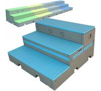 Rialzi per coro in plastica PE, 2/3 livelli, rialzi per scale pieghevoli, piattaforme mobili per la fotografia della fase di gruppo scolastico