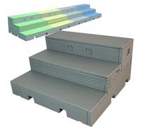 Rialzi per coro in plastica PE, 2/3 livelli, rialzi per scale pieghevoli, piattaforme mobili per la fotografia della fase di gruppo scolastico