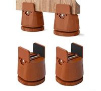 Rialzi per gambe di mobili da 1 a 50 mm di larghezza, con regolazione in altezza di 6-8 cm per liberare spazio sotto per letti, divani, scrivanie e migliorare la pulizia (marrone)