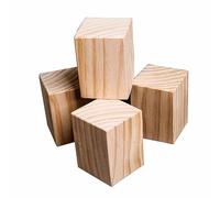 Rialzi per mobili, 4 pezzi di legno massello for alzate da scrivania, piedini ricambio for base letto, for poltrone e mobili, for tavolini caffè, TV, divani(15x15x20cm)