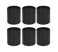 Rialzi per Mobili, 6 Pezzi Estensori per Gambe Neri Rotondi da 10,16 cm, in Plastica per Divano e Letto, Aumenta Spazio di Archiviazione